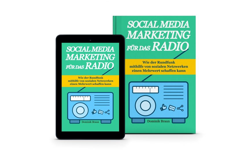 3D Buch Cover Social Media Marketing für das Radio